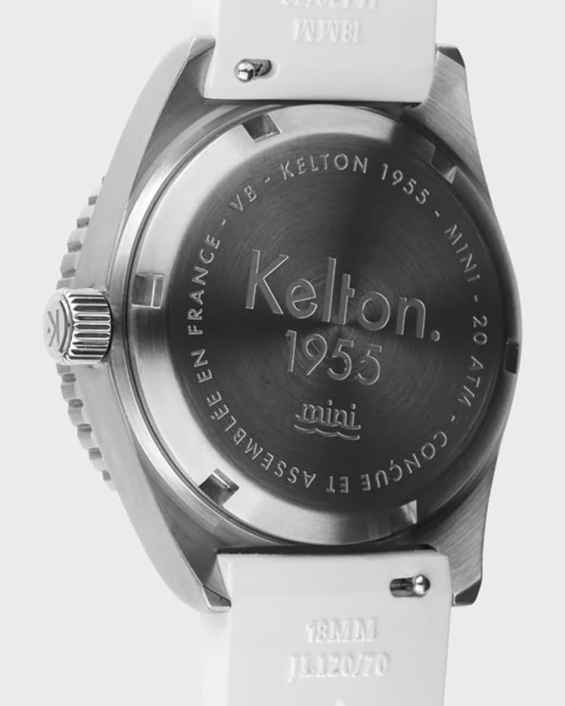 Kelton 1955 Mini Tropic Navy – zegarek do nurkowania 20 ATM (biały pasek) Kelton 1955 Mini Tropic Navy – zegarek do nurkowania 20 ATM (biały pasek)