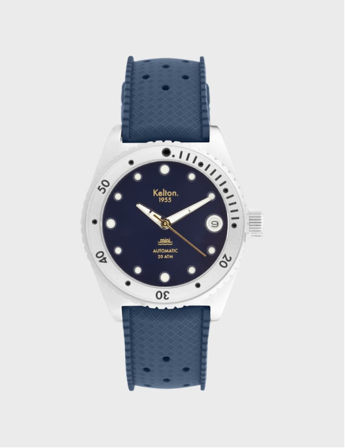 Zegarek do nurkowania Kelton 1955 Mini Tropic Navy 20 ATM (granatowy pasek)