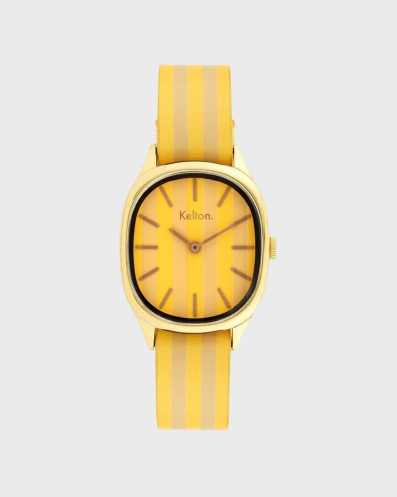 Kelton Colorama Citron-noisette – zegarek kolorowy damski żółto-beżowy