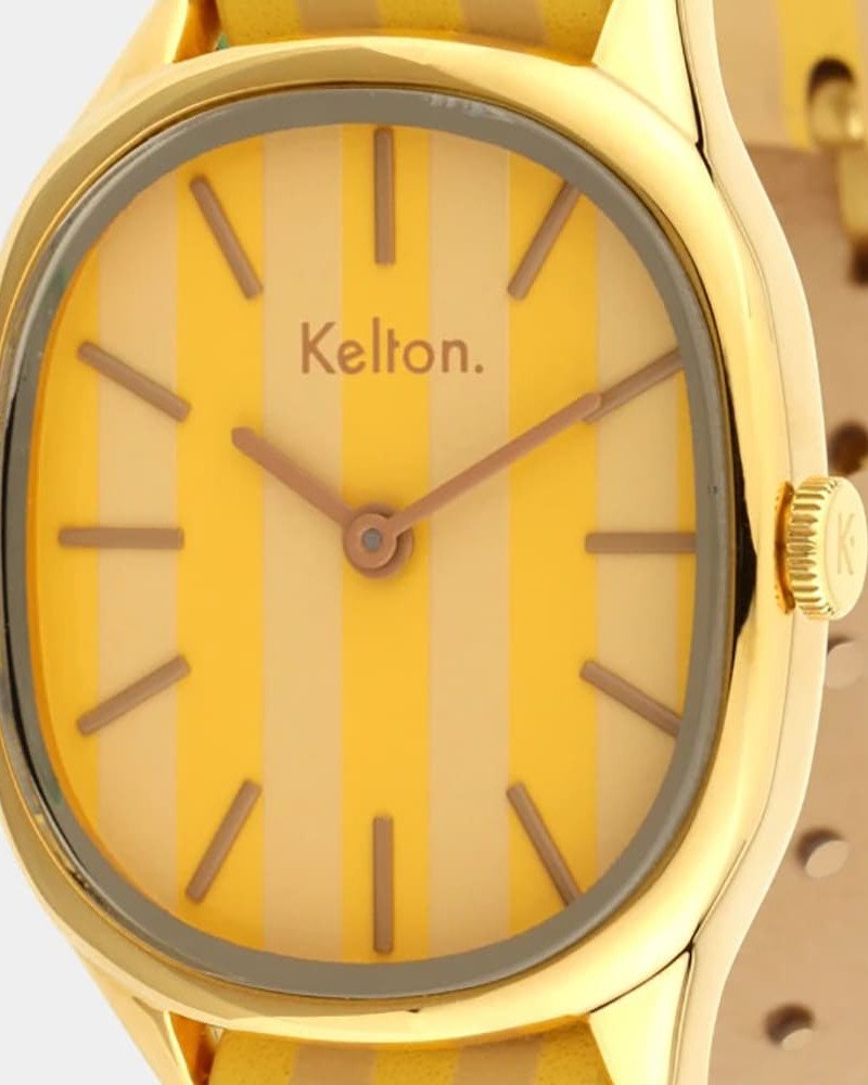 Kelton Colorama Citron-noisette damski kolorowy zegarek żółto-beżowy Kelton Colorama Citron-noisette damski kolorowy zegarek żółto-beżowy