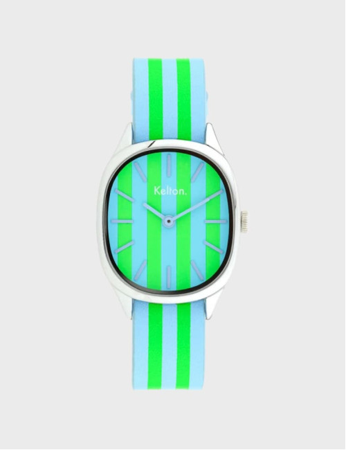Zegarek kolorowy damski niebiesko-zielony Kelton Colorama David H.
