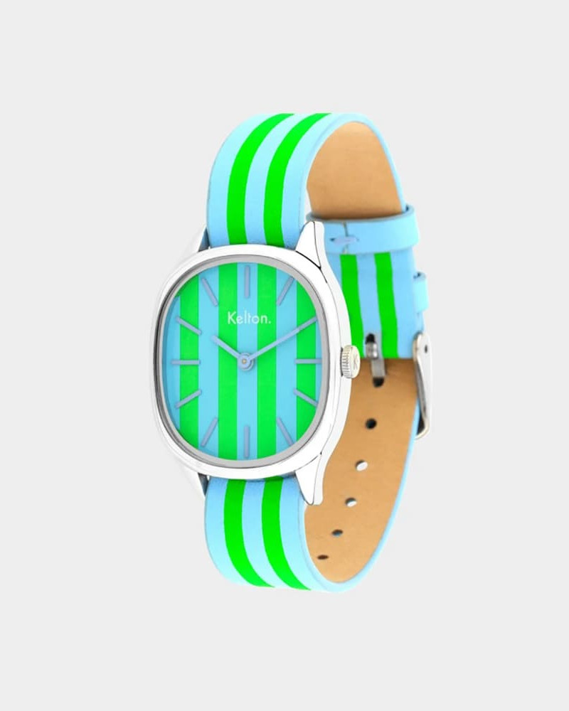 Kelton Colorama David H. damski kolorowy zegarek niebiesko-zielony Kelton Colorama David H. damski kolorowy zegarek niebiesko-zielony