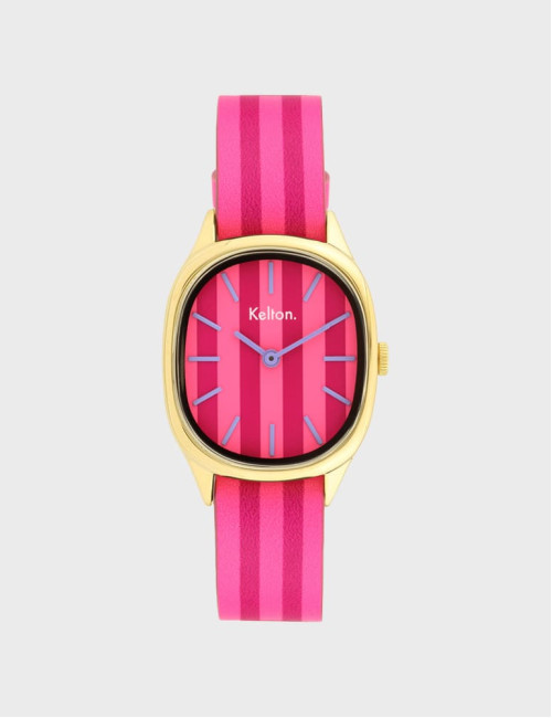 Zegarek kolorowy damski różowo-malinowy Kelton Colorama Fraise-framboise