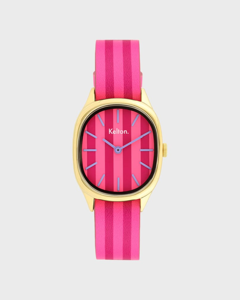 Kelton Colorama Fraise-framboise – zegarek kolorowy damski różowo-malinowy