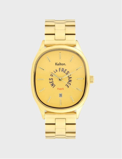 Zegarek w kolorze złotym Kelton Grande Colorama Gold x Ines de la Fressange Paris