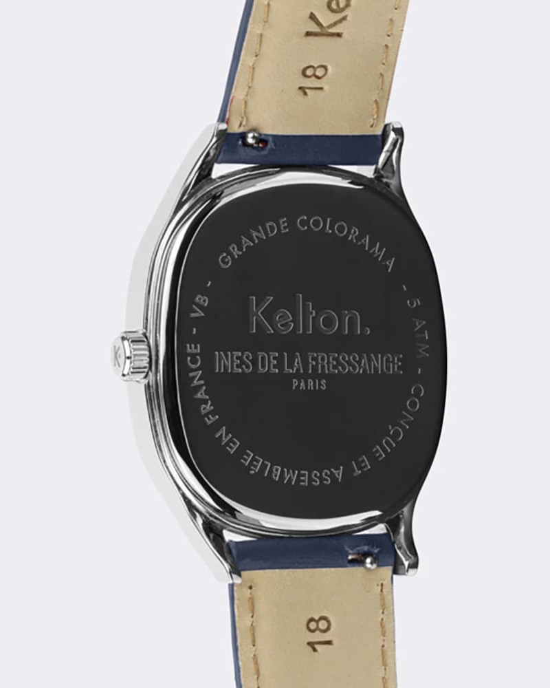 Kelton Grande Colorama Navy x Ines de la Fressange Paris – zegarek kolorowy damski (granatowy pasek) Kelton Grande Colorama Navy x Ines de la Fressange Paris – zegarek kolorowy damski (granatowy pasek)