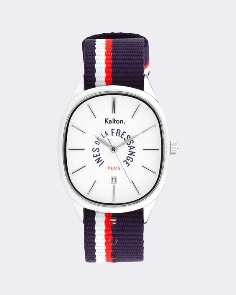 Kelton Grande Colorama Sport navy x Ines de la Fressange Paris – zegarek kolorowy granatowy / wielokolorowy