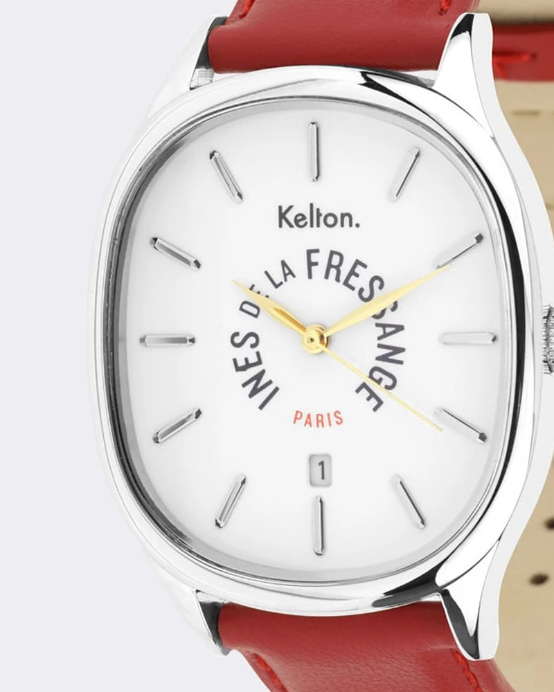 Zegarek kolorowy damski Kelton Grande Colorama Red x Ines de la Fressange Paris (czerwony pasek) Zegarek kolorowy damski Kelton Grande Colorama Red x Ines de la Fressange Paris (czerwony pasek)