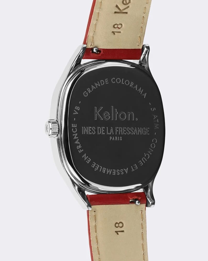 Zegarek kolorowy damski Kelton Grande Colorama Red x Ines de la Fressange Paris (czerwony pasek) Zegarek kolorowy damski Kelton Grande Colorama Red x Ines de la Fressange Paris (czerwony pasek)