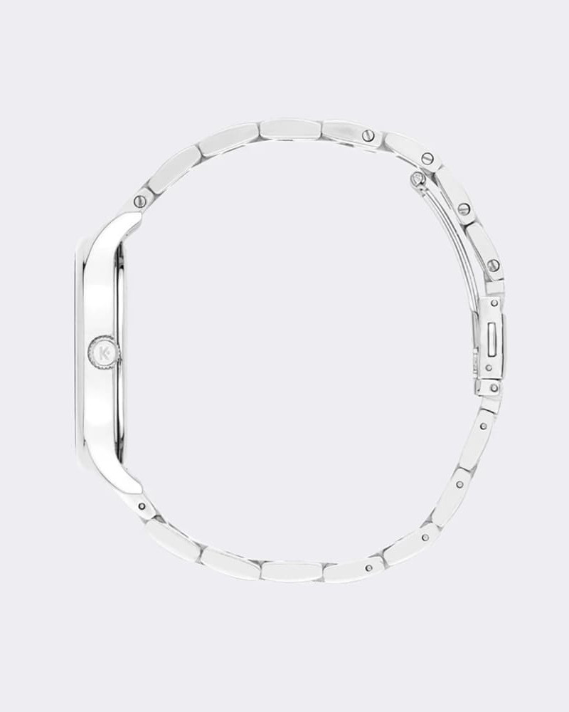 Kelton Grande Colorama Silver x Ines de la Fressange Paris – modny zegarek w kolorze srebrnym z paskiem ze stali nierdzewnej Kelton Grande Colorama Silver x Ines de la Fressange Paris – modny zegarek w kolorze srebrnym z paskiem ze stali nierdzewnej