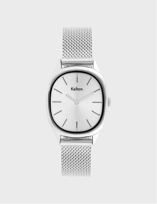 Zegarek w kolorze srebrnym Kelton Colorama Mesh Silver