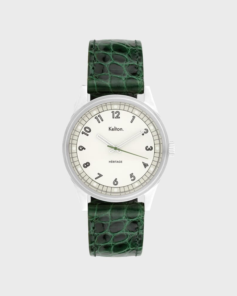 Kelton Héritage Croco Special Edition 70 years – zegarek retro kolorowy wzór imitujący skórę krokodyla