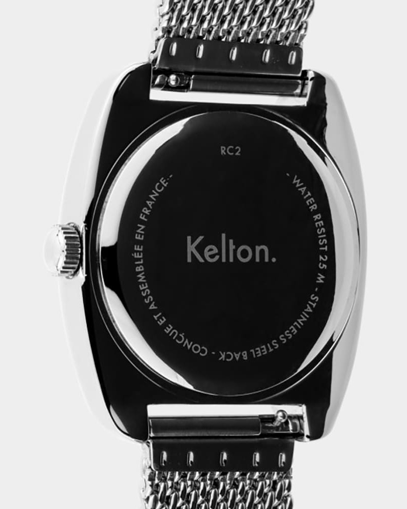 Kelton RC2 Blue Orange Mesh – zegarek retro kolorowy niebiesko-pomarańczowy z paskiem mesh Kelton RC2 Blue Orange Mesh – zegarek retro kolorowy niebiesko-pomarańczowy z paskiem mesh