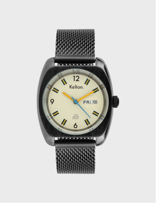 Zegarek retro kolorowy biały Kelton RC 22 White Mesh