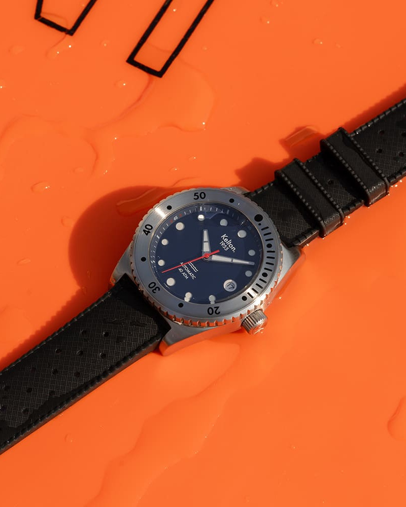 Kelton Tropic 1955 – zegarek do nurkowania 40 ATM (czarny pasek) Kelton Tropic 1955 – zegarek do nurkowania 40 ATM (czarny pasek)