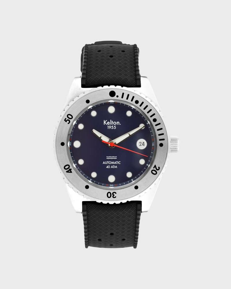 Kelton Tropic 1955 – zegarek do nurkowania 40 ATM (czarny pasek) Kelton Tropic 1955 – zegarek do nurkowania 40 ATM (czarny pasek)